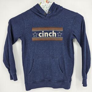 Cinch Hoodie Mens XS Blue Fleece Hooded Sweatshirt Cowboy Western‎ Embroidered